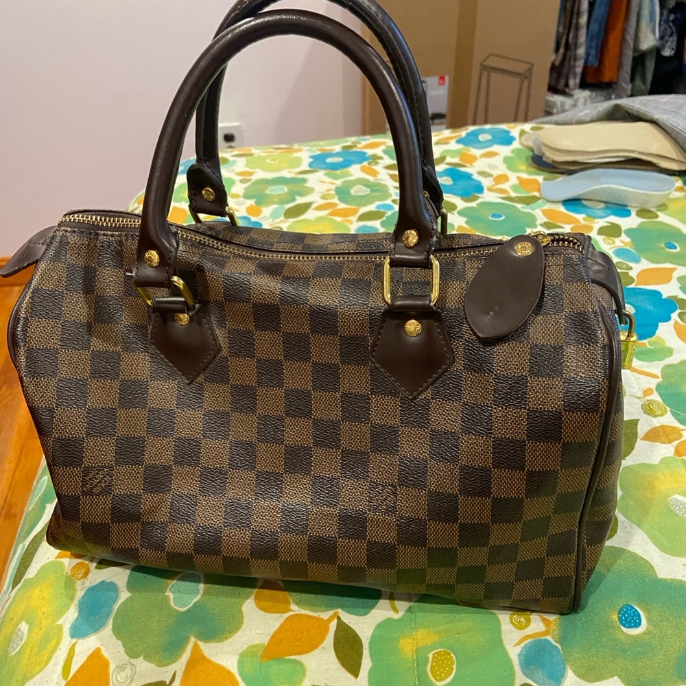 Louis Vuitton Brown Checkered Satchel